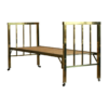 Set of Two Art Deco Brass Beds on Wheels, 1930s Set of Two Art Deco Brass Beds on Wheels, 1930s