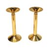 Large and heavy brass candleholder pair by Lars Holmström 1960s, Sweden