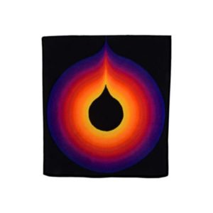 Mid Century Wall Rug / Tapestry Psychodelic 70s Icon by Ewald Kröner, Schloss Hackhausen, Germany