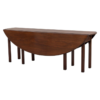 Georgian Style Large Drop-Leaf Mahogany Dining Table from Nordiska Kompaniet