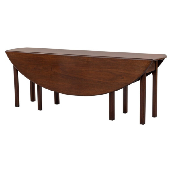 Georgian Style Large Drop-Leaf Mahogany Dining Table from Nordiska Kompaniet