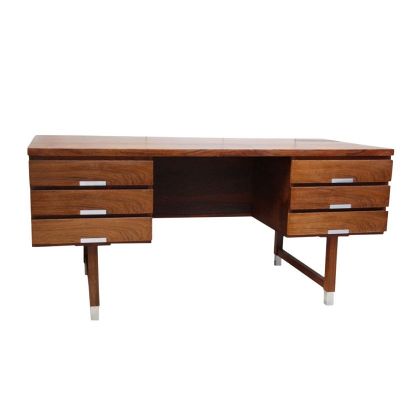 Kai Kristiansen desk in rosewood with aluminium details – Model EP 401 – Denmark – 1960’s