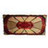Handmade Rya carpet in yeloow & red tones - 100% wool - Produced in Sweden- 1960's