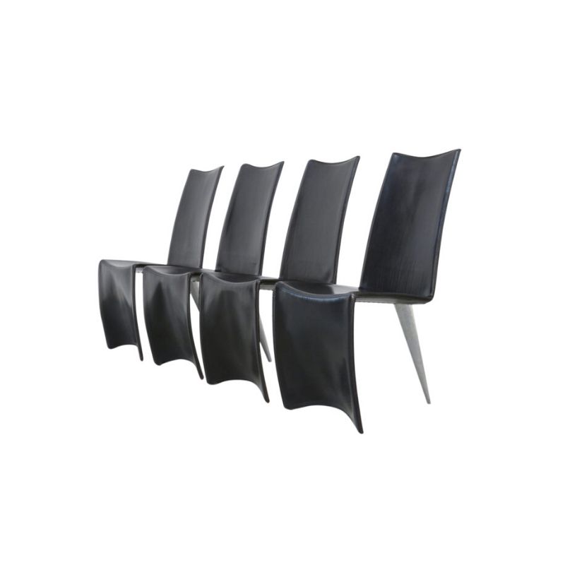 Set of 4 Ed Archer Chairs by Philippe Starck for Aleph