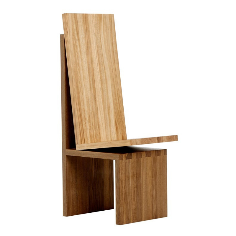 Contemporary Solid Oak Dining “Chair in Chair” by Janis Straupe