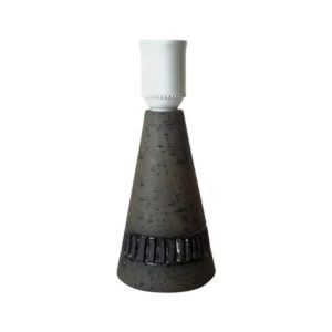 Rustic Swedish Brown Stoneware Table Lamp Base from Töreboda, 1960s