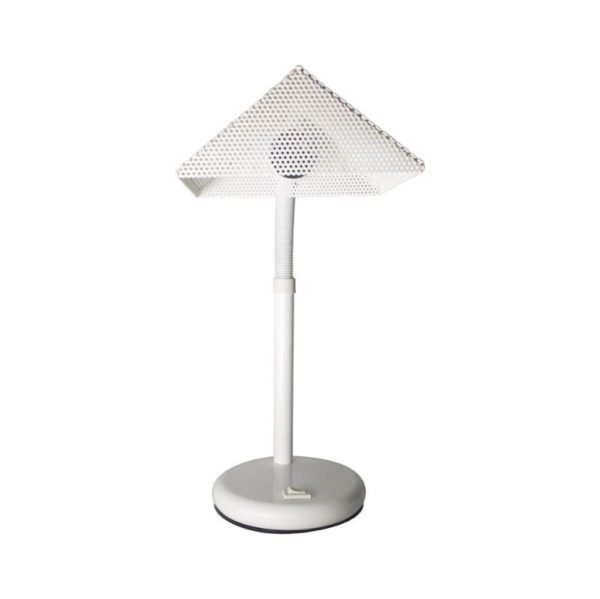 Vintage Dutch Grey Perforated Metal Lamp from Elco Lite, 1970s