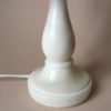 Vintage Swedish White Solid Alabaster Table Lamp