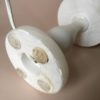 Vintage Swedish White Solid Alabaster Table Lamp