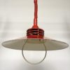 Vintage Estonian Red Metal Pendant Lamp from Zesi Nowe, 1970s