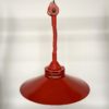 Vintage Estonian Red Metal Pendant Lamp from Zesi Nowe, 1970s