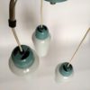 Vintage Blue Metal and Glass Pendant Lighting, 1970s