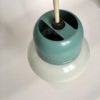 Vintage Blue Metal and Glass Pendant Lighting, 1970s