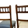 Set of Four Antique Carved Oak Chairs on Wheels