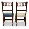 Set of Four Antique Carved Oak Chairs on Wheels