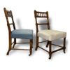 Set of Four Antique Carved Oak Chairs on Wheels