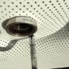 Swedish White Perforated Metal “Zero” Ceiling Lamp by Lindau & Lindekrantz 1980s