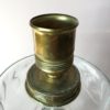 Vintage Scandinavian Large Brass Table Lamp with Glass Detail
