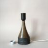 Rustic Swedish Small Brown Stoneware Table Lamp Base from Bo Borgstrom, 1960s