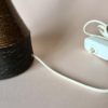 Rustic Swedish Small Brown Stoneware Table Lamp Base from Bo Borgstrom, 1960s