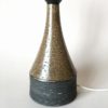 Rustic Swedish Small Brown Stoneware Table Lamp Base from Bo Borgstrom, 1960s