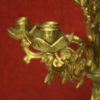 Pair of Italian candlesticks in gilt brass