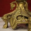 Pair of Italian candlesticks in gilt brass