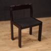 Six Italian design chairs in mahogany wood
