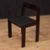 Six Italian design chairs in mahogany wood