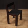 Six Italian design chairs in mahogany wood