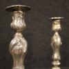 Pair of Italian silvered metal candelabra Pair of Italian silvered metal candelabra
