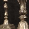 Pair of Italian silvered metal candelabra Pair of Italian silvered metal candelabra