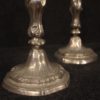 Pair of Italian silvered metal candelabra Pair of Italian silvered metal candelabra