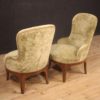 Pair of Italian velvet armchairs in Louis XV style