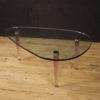 Italian design coffee table in crystal and brass