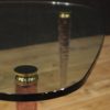 Italian design coffee table in crystal and brass