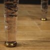 Italian design coffee table in crystal and brass