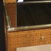 Italian design console with mirror in wood and brass