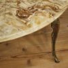French coffee table with onyx top