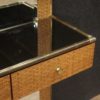 Italian design console with mirror in wood and brass