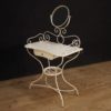 Italian dressing table with chair in painted iron