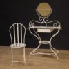 Italian dressing table with chair in painted iron