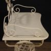 Italian dressing table with chair in painted iron
