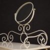 Italian dressing table with chair in painted iron
