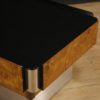 Italian design coffee table in wood, metal with mirror top