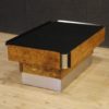 Italian design coffee table in wood, metal with mirror top