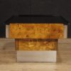 Italian design coffee table in wood, metal with mirror top
