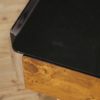 Italian design coffee table in wood, metal with mirror top