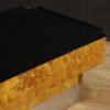 Italian design coffee table in wood, metal with mirror top