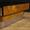 Italian design coffee table in wood, metal with mirror top
